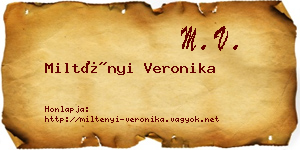 Miltényi Veronika névjegykártya